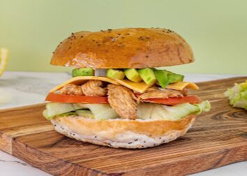 Chicken avocado burger