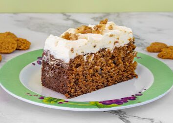 Slice of carrot cake