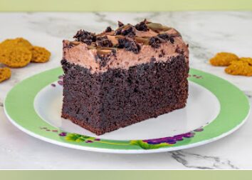 Slice of chocolate cake